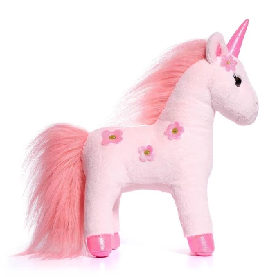 FAO Schwarz 13" Pink Unicorn Glow In The Dark Toy Plush 3 FAO Schwarz 13" Pink Unicorn Glow In The Dark Toy Plush - Image 3