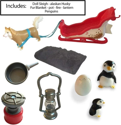 The New York Doll Collection 18 Inch Doll Winter Sleigh Set 2 The New York Doll Collection 18 Inch Doll Winter Sleigh Set - Image 2