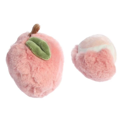 Ebba Mini Peach Rattle & Crinkle Set Precious Produce Adorable Baby Stuffed Animal Pink 3.5" 2 Ebba Mini Peach Rattle & Crinkle Set Precious Produce Adorable Baby Stuffed Animal Pink 3.5" - Image 2