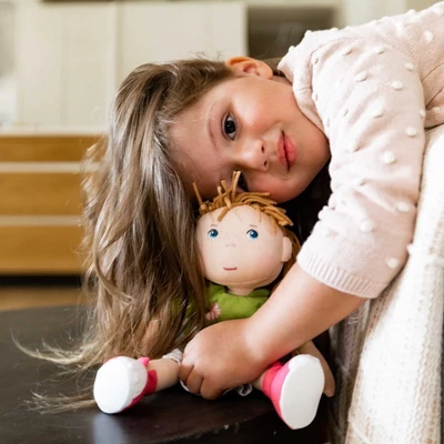 HABA Hedda 12" Soft Doll - Machine Washable With Embroidered Face 5 HABA Hedda 12" Soft Doll - Machine Washable With Embroidered Face - Image 5