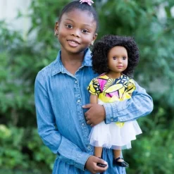 Ikuzi Dolls Pink & Yellow Dress Doll With Black Hair 18" Fashion Doll 7 Ikuzi Dolls Pink & Yellow Dress Doll With Black Hair 18" Fashion Doll -Dollhouse Dreams Deals Store GUEST d8887a42 8182 4ba5 81f1 b1c70b22a368