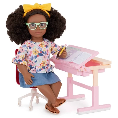 Our Generation School Dreams Modern Desk With Tilt Top Accessory Set For 18" Dolls 1 Our Generation School Dreams Modern Desk With Tilt Top Accessory Set For 18" Dolls