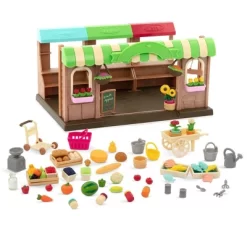 Li'l Woodzeez Store Playset With Toy Food 68pc - Hoppin' Farmers Market -Dollhouse Dreams Deals Store GUEST d8f7f0fd 655f 4562 8731 b4d411f72c44