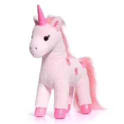 FAO Schwarz 13" Pink Unicorn Glow In The Dark Toy Plush