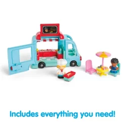Kidoozie Cruisin Cuisine Playset, 7 Piece Lights And Sounds Food Truck, Imaginative Figure Play, For Children 18 Months And Up
