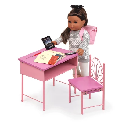 Badger Basket Back-to-School Doll Desk And Chair With Accessories 4 Badger Basket Back-to-School Doll Desk And Chair With Accessories - Image 4