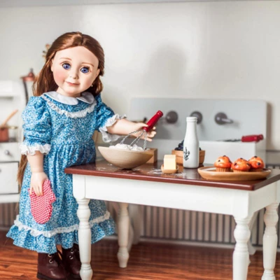 The Queen's Treasures 18 In Doll Fully Wooden Kitchen Table And Two Chairs 2 The Queen's Treasures 18 In Doll Fully Wooden Kitchen Table And Two Chairs - Image 2