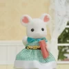 Calico Critters Town Series Marshmallow Mouse, Collectible Doll Figure With Fashion Accessories
