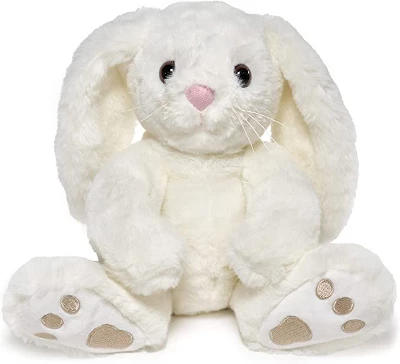 Bearington Whiskers White Plush Stuffed Animal Bunny Rabbit, 10.5 Inches 1 Bearington Whiskers White Plush Stuffed Animal Bunny Rabbit, 10.5 Inches