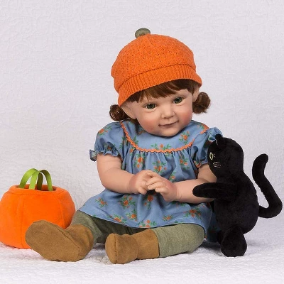 Paradise Galleries Reborn Toddler Doll In Fall-Themed/Halloween Outfit, 19 Inch Pumpkin Spice, 8-Piece Halloween Gift Set 1 Paradise Galleries Reborn Toddler Doll In Fall-Themed/Halloween Outfit, 19 Inch Pumpkin Spice, 8-Piece Halloween Gift Set