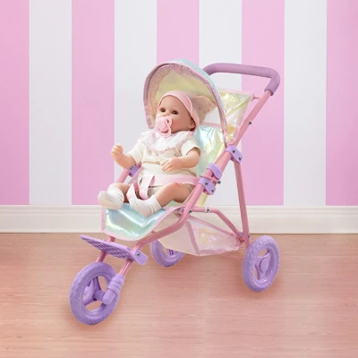 Olivia's Little World Baby Doll Jogging Stroller Buggy Iridescent Color OL-00016 4 Olivia's Little World Baby Doll Jogging Stroller Buggy Iridescent Color OL-00016 - Image 4