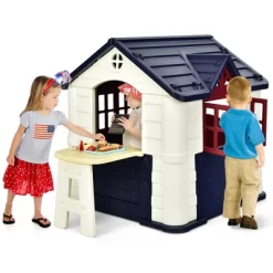 Costway Kid's Playhouse Games Cottage W/ 7 PCS Toy Set & Waterproof Cover 21 Costway Kid's Playhouse Games Cottage W/ 7 PCS Toy Set & Waterproof Cover -Dollhouse Dreams Deals Store GUEST f5cb56ca 43c4 4f05 bb9f 54350f0681ae