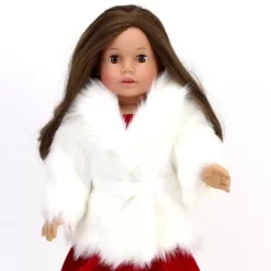 Sophia’s Faux Faux Fur Coat With Sash Closure For 18" Dolls, Ivory -Dollhouse Dreams Deals Store GUEST f63eb88e 13ae 4b7c b52b e5d9b6169163