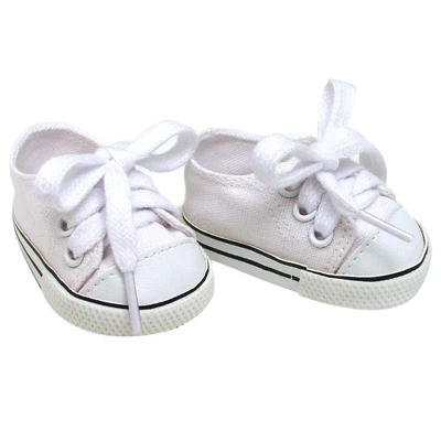 Sophia's - 18" Doll - Set Of 3 Canvas Sneakers - Pink, White, And Blue 2 Sophia's - 18" Doll - Set Of 3 Canvas Sneakers - Pink, White, And Blue - Image 2